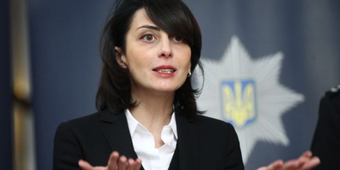 Khatia Dekanoidze, the head of the National Police of Ukraine,
